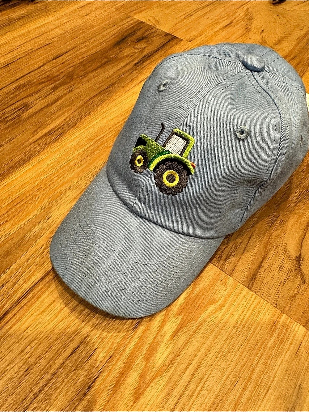 Bows & Bows Gray Tractor Embroidered Hat NWT